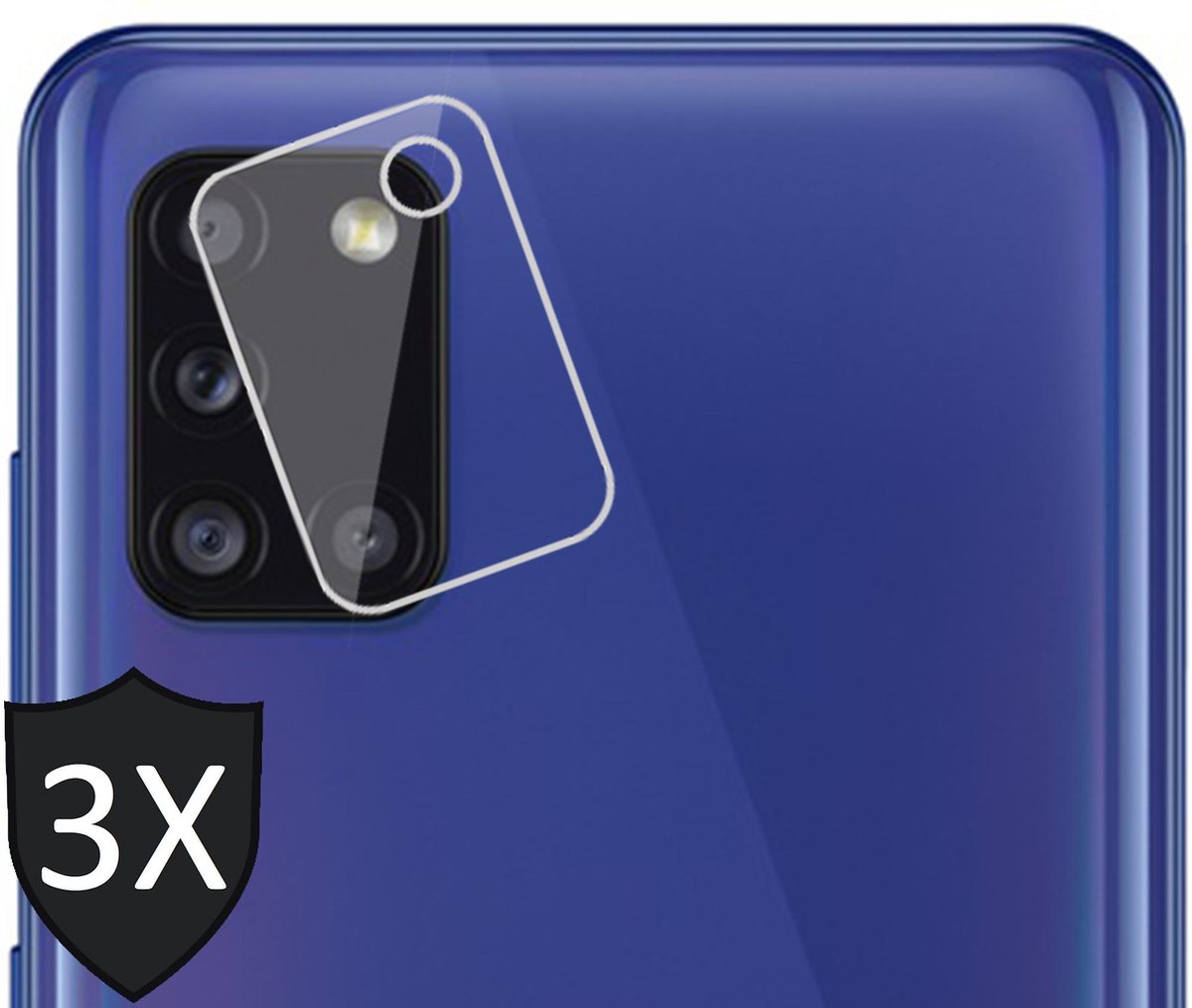 Camera Screenprotector geschikt voor Samsung Galaxy A31 - 3x Glas Screen Protector