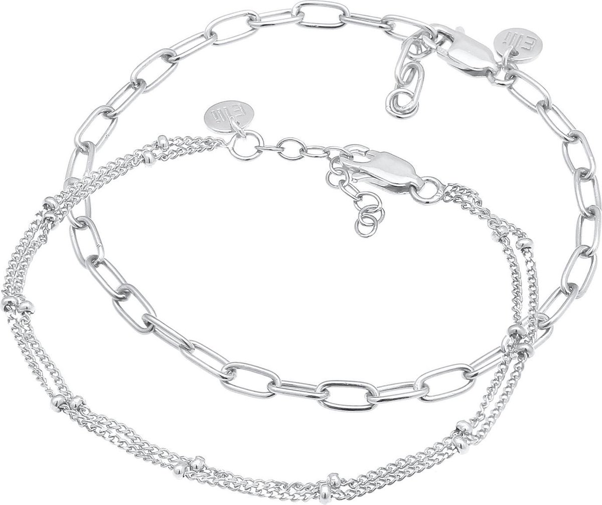 Elli Armband Dames Layer Kogelkettiing Elegant Basic Minimaal in 925 Sterling Zilver