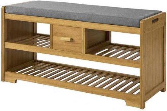 Simpletrade Schoenenkast - Schoenenrek - Lade - Bamboe - 91x45x34 cm