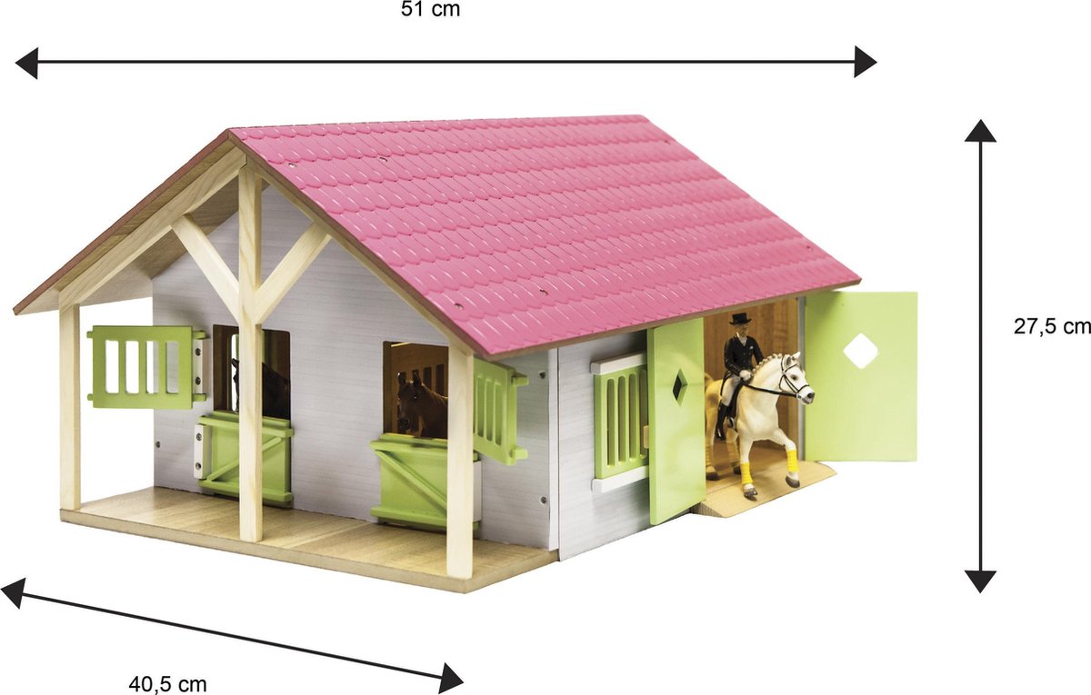 Paardenstal Roze met 2 Boxen en Berging, 1:24 — afbeelding 14