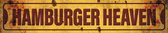 Signs-USA Street sign - Hamburger Heaven - Wandbord - 60 x 12 cm