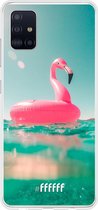 Samsung Galaxy A51 Hoesje Transparant TPU Case - Flamingo Floaty #ffffff