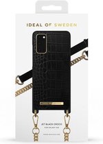 iDeal of Sweden Phone Necklace Case voor Samsung Galaxy S20 Jet Black Croco