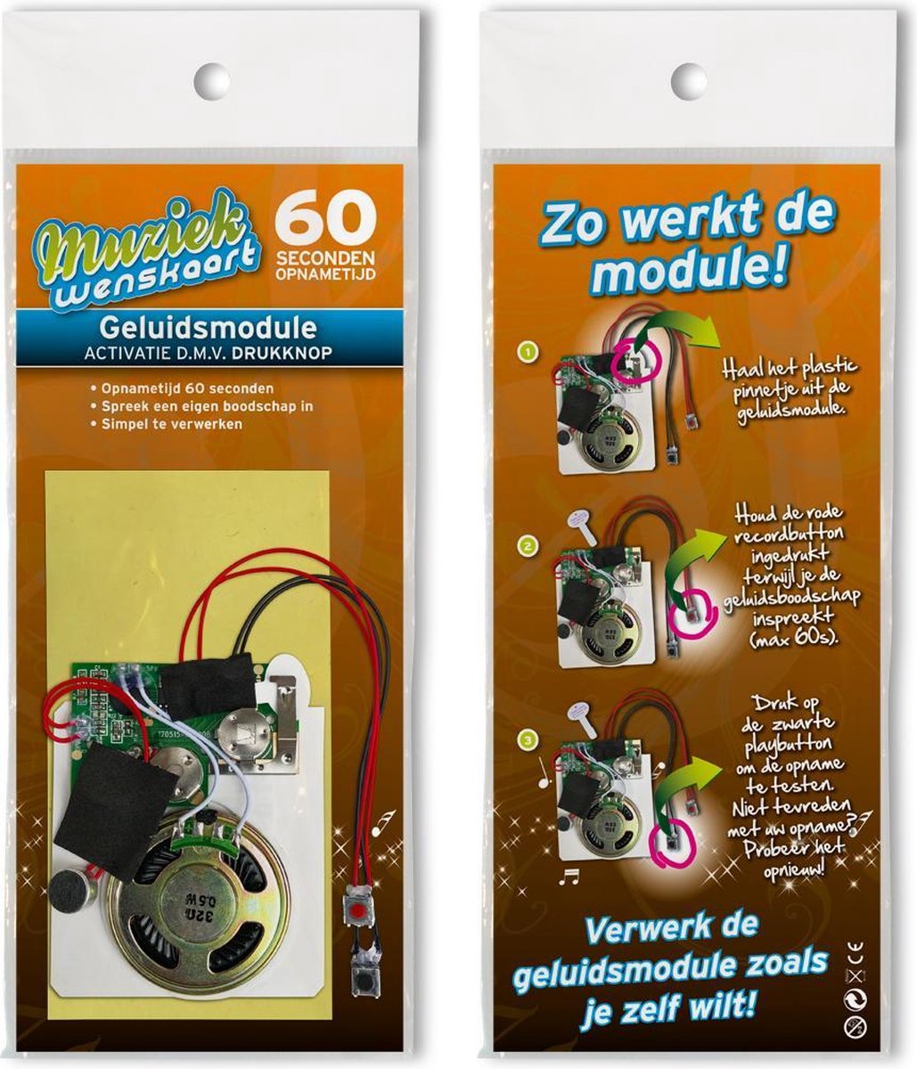 Opneembare Geluidsmodule, 3W Beschrijfbare