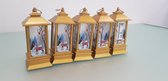 Kerstdecoratie LED lampjes goud 5 stuks
