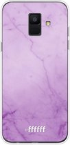 Samsung Galaxy A6 (2018) Hoesje Transparant TPU Case - Lilac Marble #ffffff