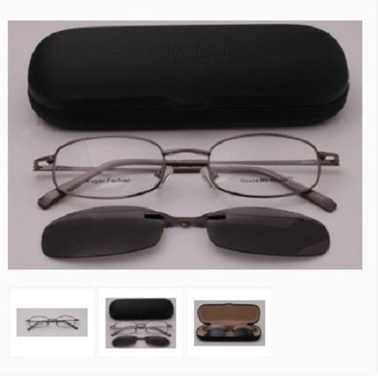 Monture de lunettes modèle 24 Rouge avec clip solaire magnétique, Métal,  NEUF, avec... | bol.com