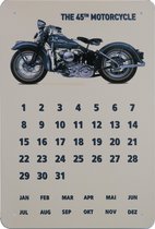 Wandbord – Mancave – Kalender – Vintage - Retro -  Wanddecoratie – Reclame bord – Restaurant – Kroeg - Bar – Cafe - Horeca – Metal Sign – Motor - Chopper - 20x30cm