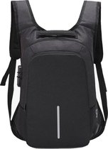 Multifunctionele Anti Diefstal rugzak - Unisex Schooltas met Nummerslot -  Met USB Aansluiting en Laptop vak - Laptoptas/Schooltas/Backpack - Bag-110 Zwart