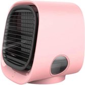 Aircooler Tafelventilator - Mini Luchtkoeler - USB Ventilator geschikt voor Tafel of Bureau - Roze