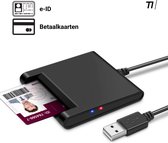 TIKKENS® eID Kaartlezer - Identiteitskaartlezer - Smartcardlezer - SmartCard - eID Lezer - Windows/Mac/Linux - USB - Zwart