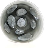 Design schaal - Plate - Fidrio Grey Cloudy - glas, mondgeblazen - diameter 45 cm