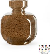 Design vaas olympia Medium - Fidrio Bronze x- glas, mondgeblazen - hoogte 20 cm