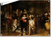 Tuinposter/Tuindoek De Nachtwacht - Rembrandt van Rijn - 100x75 cm
