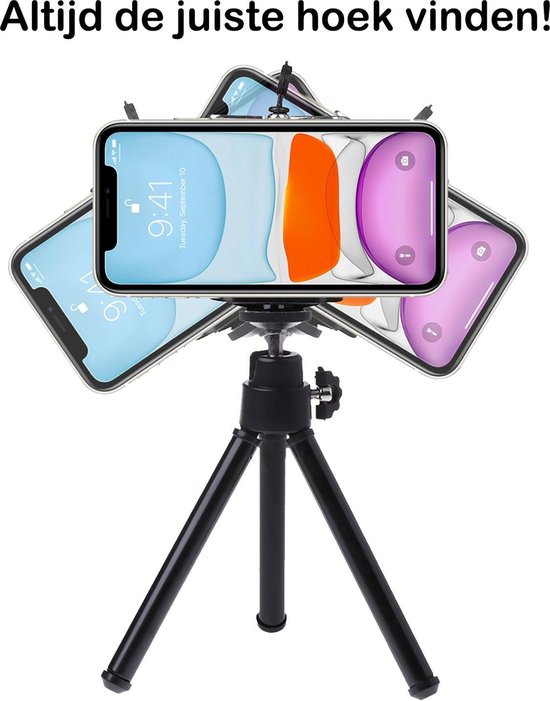 Tripod Smartphone Mini Camera Statief Aluminium Universeel - Zwart - BTH