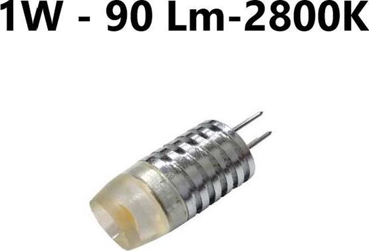 Zeer kleine LED G4 - 12V - 1W - 2800K - 90 lumen - 150° | bol.com