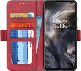 OnePlus Nord Hoesje Wallet Book Case Rood
