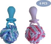 Nobleza Hondenspeelgoed - Touw - Bal - 6 stuks - 13.9cm