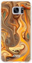 Samsung Galaxy S7 Edge Hoesje Transparant TPU Case - Brownie Caramel #ffffff