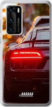 Huawei P40 Hoesje Transparant TPU Case - Audi R8 Back #ffffff