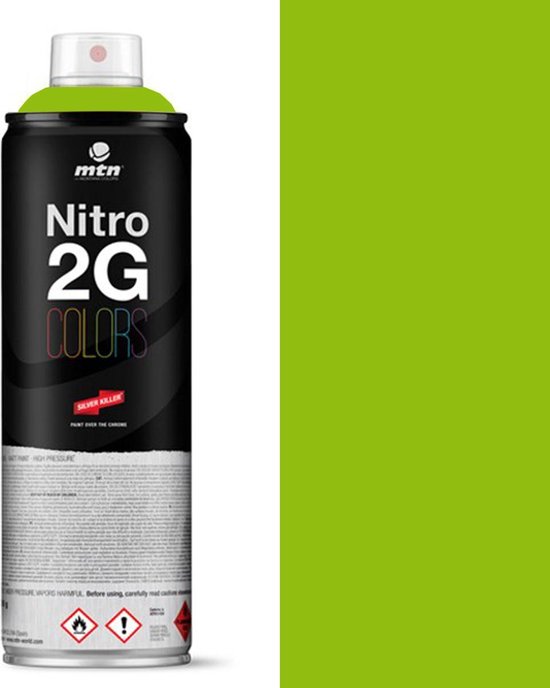 MTN Nitro 2G aérosol vert mat - 500 ml, pouvoir couvrant extrêmement élevé