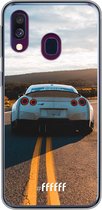 Samsung Galaxy A40 Hoesje Transparant TPU Case - Silver Sports Car #ffffff