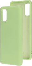 Mobiparts Siliconen Cover Case Samsung Galaxy A41 (2020) Pistache Groen hoesje