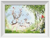 Artstudioclub®  schilderen op nummer volwassenen hertenavontuur in bos Zonder lijst
