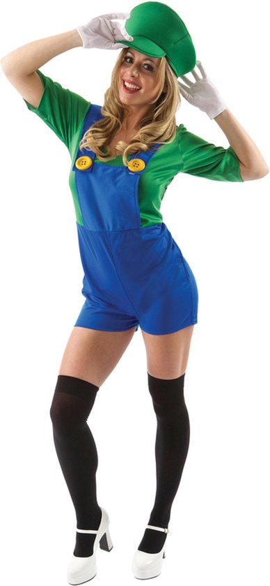 Sprong Hoofd technisch Luigi Kostuum | Dames Super Mario Luigi Kostuum Vrouw | Medium | Carnaval  kostuum |... | bol.com