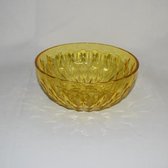 Schaal van geel glas, 8 x Ø 17 cm