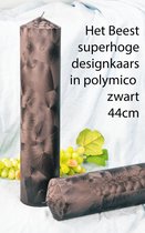 Superkaars (Het Beest) hoogte 43cm ! in POLYMICO ZWART - Gemaakt door Candles by Milanne