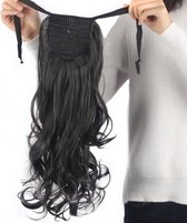 Wrap Around Ponytail bodywave 60cm kl 1 zwart Monofibrehair