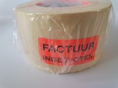 Sticker met "Factuur Ingesloten" erop - Formaat: 49 x 23 mm - Materiaal: rood radiant