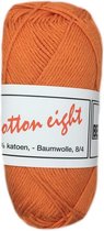 Beijer BV Cotton eight 8/4 onbewerkt dun katoen garen - oranje (359) - pendikte 2,5 a 3mm - 1 bol