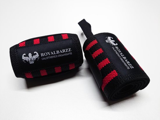 Royalbarzz Premium Wrist Wraps (Red Blood) - Pols Bandage voor Calisthenics | Street Workout | Crossfit | Krachtsporten - Merkloos