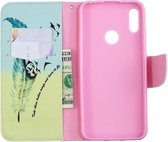 Huawei Y6 2019 / Y6s Book Case Hoesje Veer Print