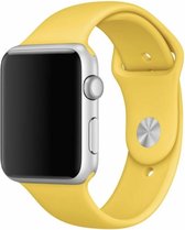 iWatch bandje – geel – 38/40 mm – Apple Watch – Sportbandje – Yellow - S/M – Siliconen - Apple Watch Serie 3/2/1 – Apple Watch Serie 5/4