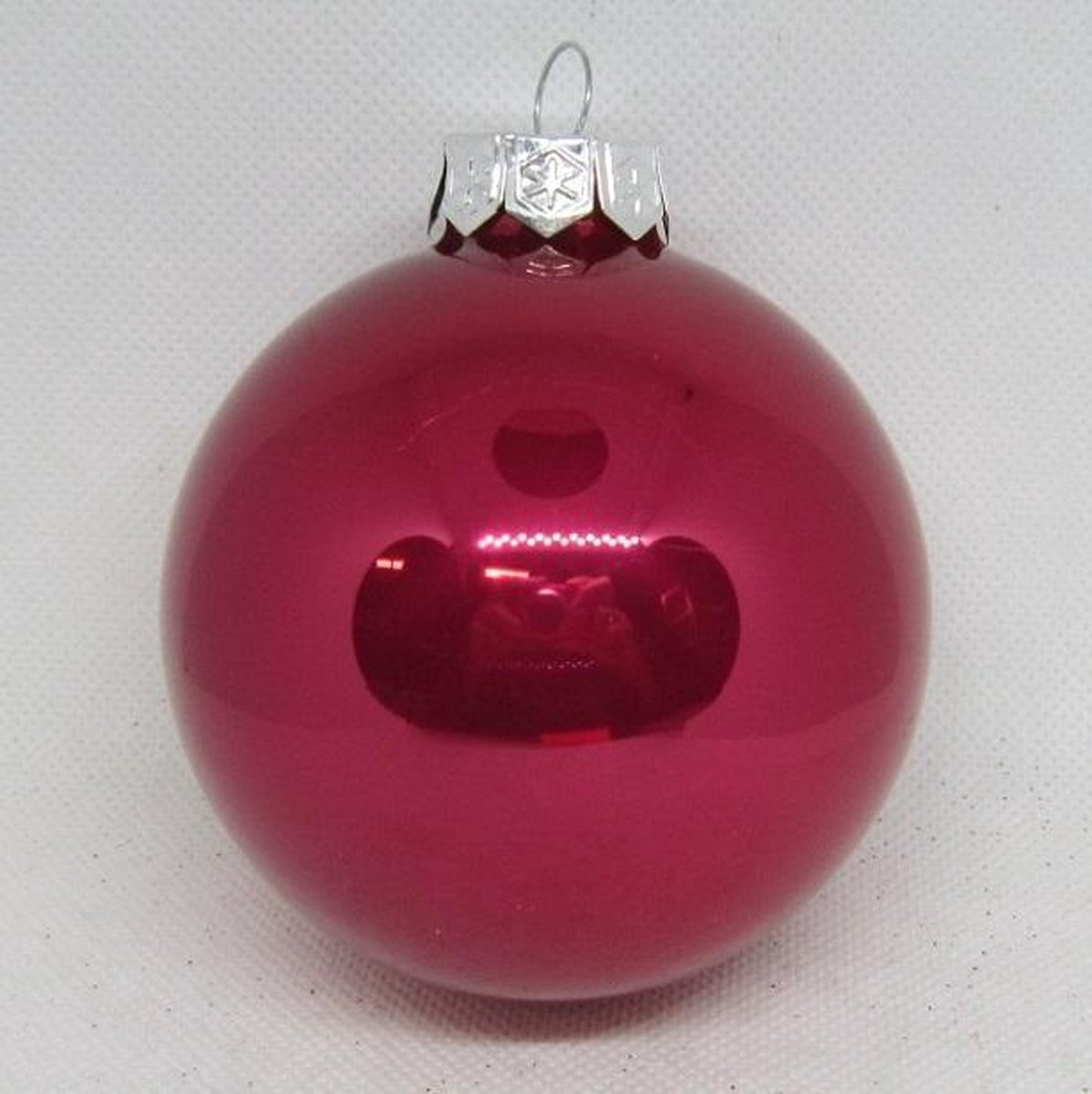 Kerstbal, pink, 2 stuks Ø 6 cm: Glas
