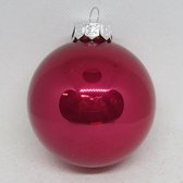 Boule de Noël, rose, 2 pièces Ø 6 cm: Glas
