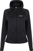 LXURY Full Zip Sportvest Maat L Navy Blauw - Dames - Polyester - Reflecterend - Duimgaten - Jogging Sweater - Sport Jacket - Trainingsvest - Sportkleding - Dames Kleding