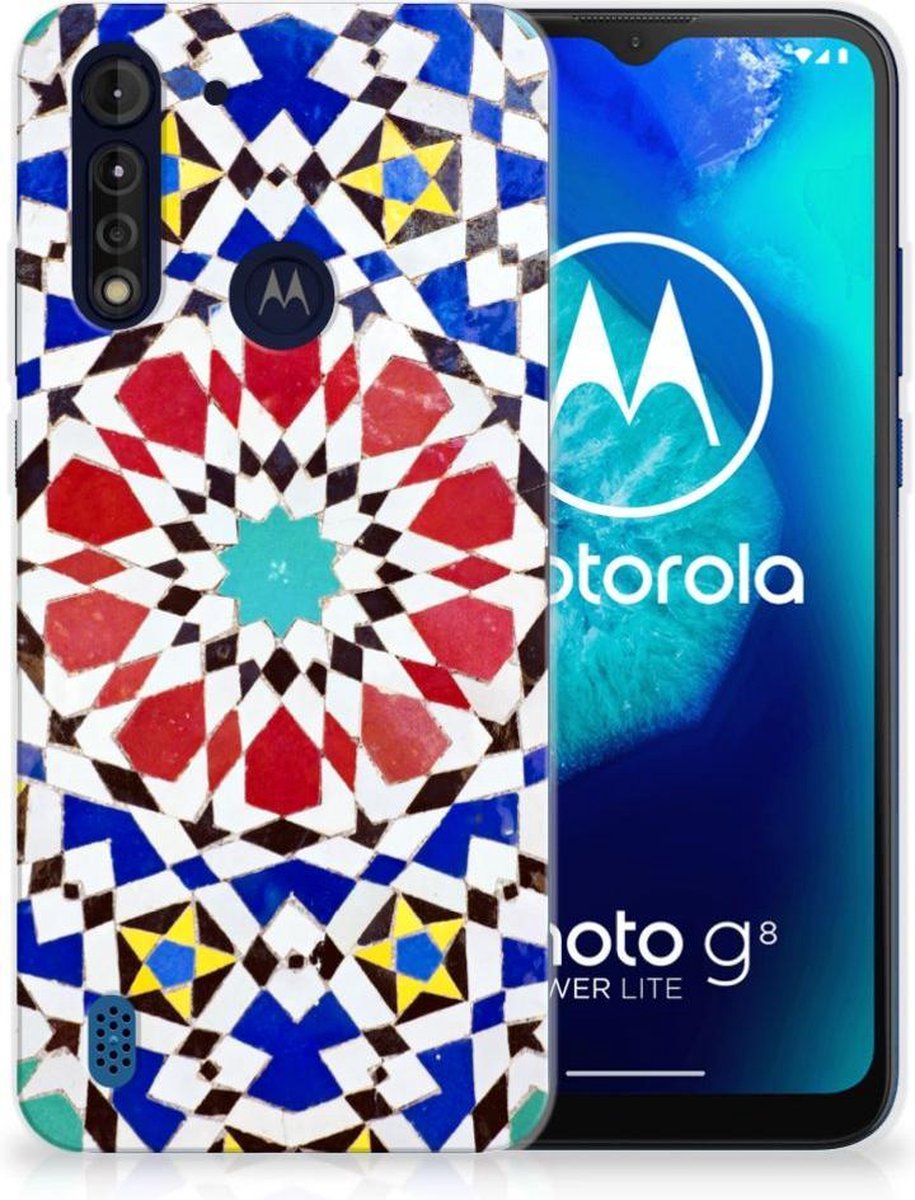 Motorola Moto G8 Power Lite TPU Siliconen Hoesje Mozaïek