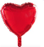 Folie ballonnen hart rood 23cm | 5 stuks