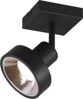 LED Plafondspot - Trion Leonida - GU10 Fitting - 1-lichts - Vierkant - Mat Zwart - Aluminium - BES LED