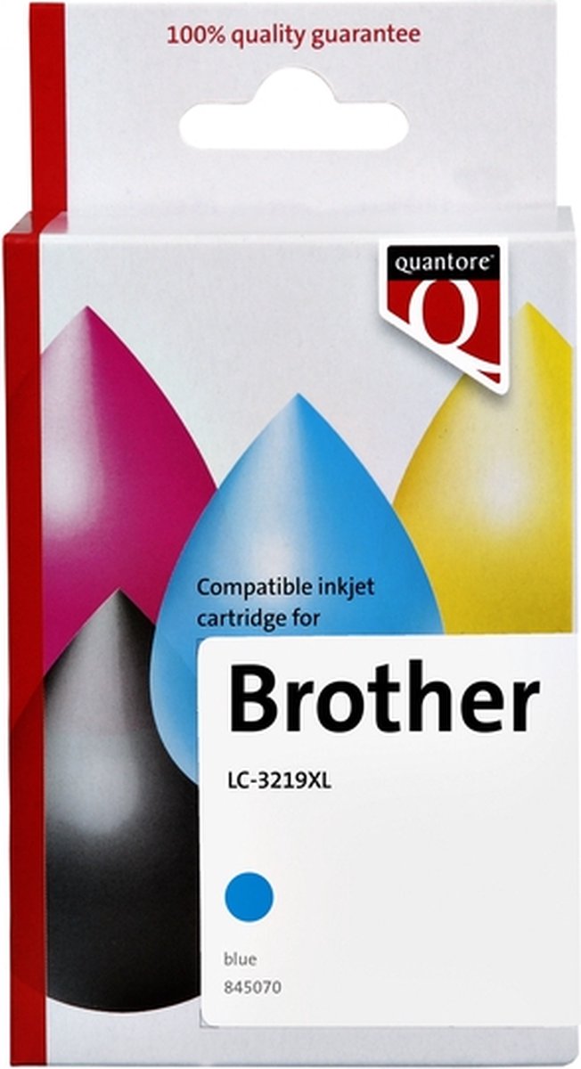 Inkcartridge Quantore LC-3219XL blauw - geschikt voor Brother