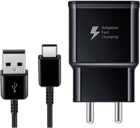 MBH Samsung USB-C snellader fast charger ook voor Sony, Huawei, LG - 1m type C - 2.0A