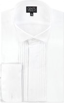 GENTS - Smoking Overhemd Heren Volwassenen vadermoord plisse Maat XL7 43/44 - Extra Lange Mouwen