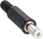 DC connector recht - 4,8 x 1,7 mm - soldeerbaar / zwart