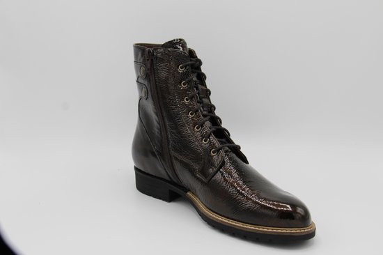 Durea 9720 veterboot zwart lak - Aalders Schoenmode