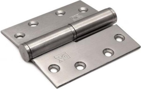 Charnière à roulement à billes DULIMEX | coins droits | 89X89 millimètre | DROITE | ACIER INOXYDABLE BROSSÉ | SKG ***