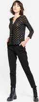 LOLALIZA T-shirt met metallic print - Zwart - Maat M